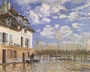 Alfred Sisley The Bark during the Flood,Port Marly (mk09) oil painting picture wholesale